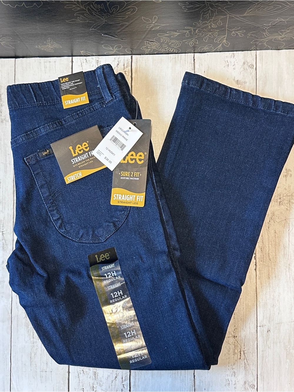 Lee Boy’s Straight Fit Indigo Blue Jeans, NWT